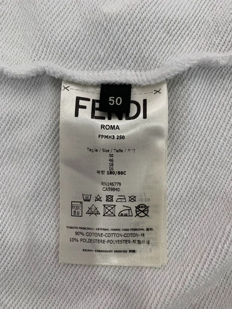 Fendi Fendi Roma Logo Black and White Colorblock Zip Jacket Size L / US 10 / IT 46 - 7 Thumbnail