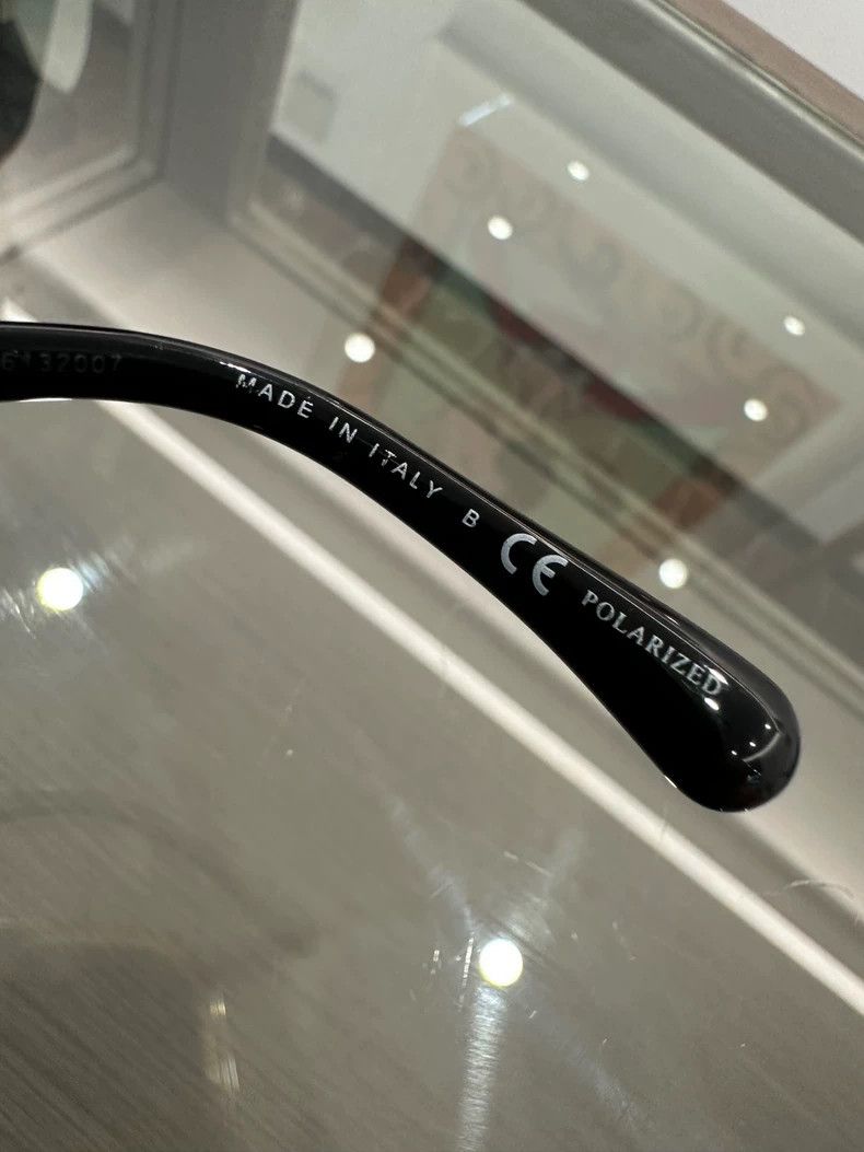 Chanel Chanel Black Rhinestone Logo Sunglasses Size ONE SIZE - 8 Thumbnail