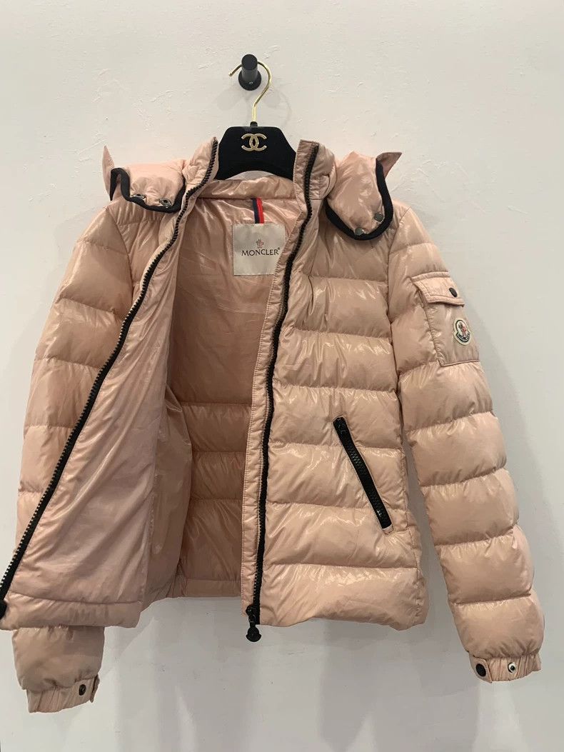 Moncler Moncler Bady Pink Logo Down Jacket Size XXS / US 00 / IT 34 - 3 Thumbnail