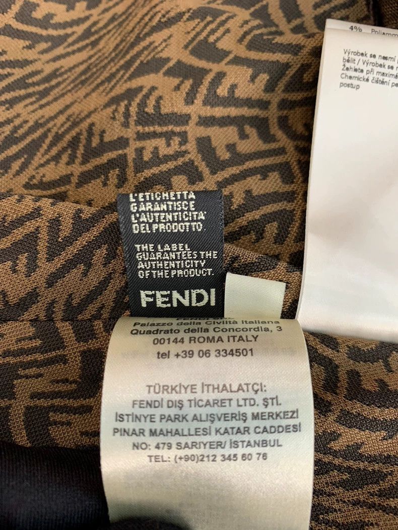 Fendi Fendi Brown Logo Print Strapless Dress Size S / US 4 / IT 40 - 6 Thumbnail
