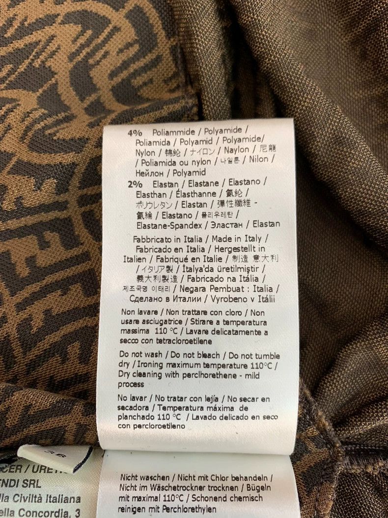 Fendi Fendi Brown Logo Print Strapless Dress Size S / US 4 / IT 40 - 7 Thumbnail