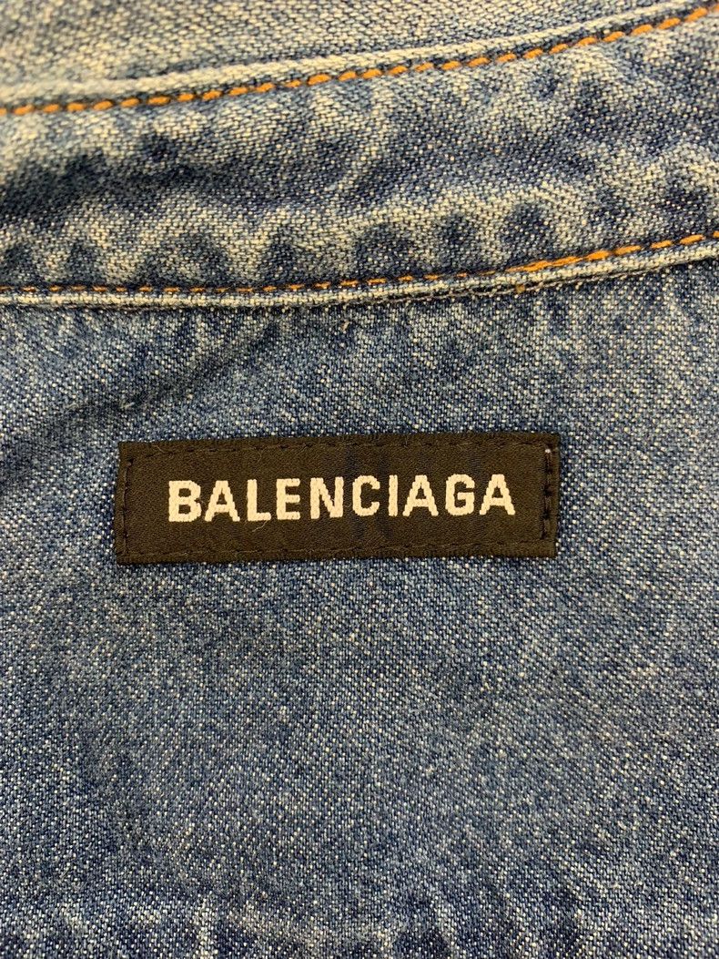 Balenciaga Balenciaga Blue Denim Shirt Jacket Size XS / US 0-2 / IT 36-38 - 5 Thumbnail