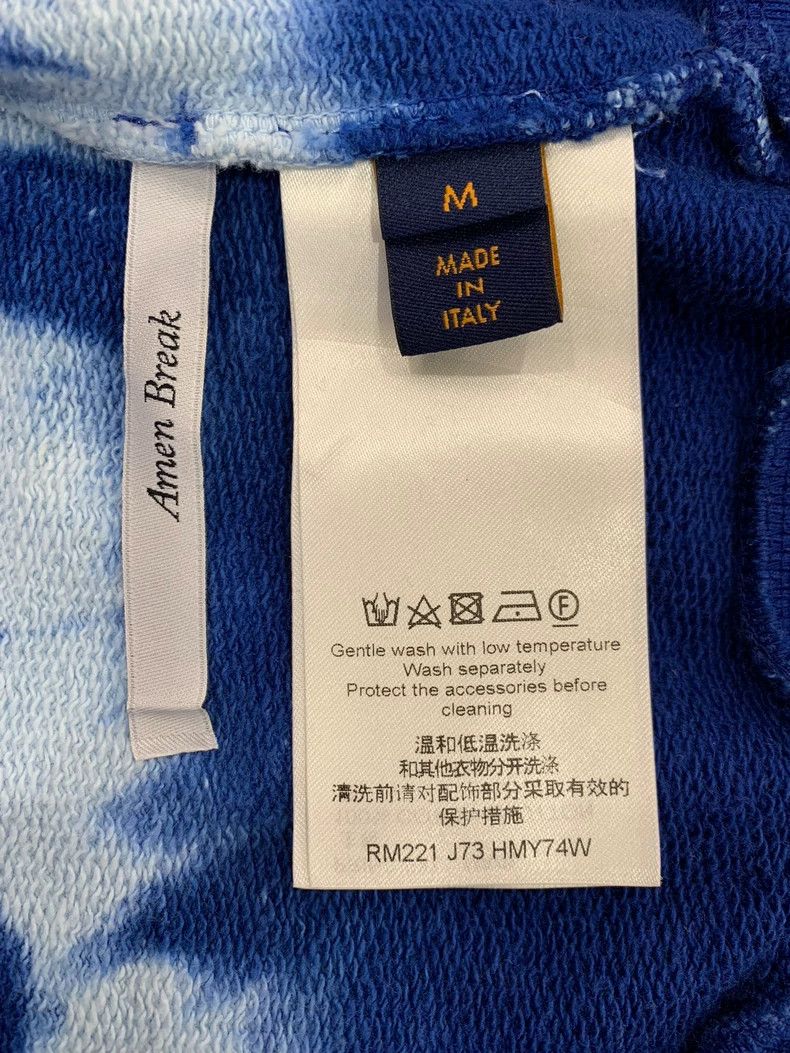 Louis Vuitton Louis Vuitton Blue Tie-Dye Logo Hoodie Size M / US 6-8 / IT 42-44 - 5 Thumbnail