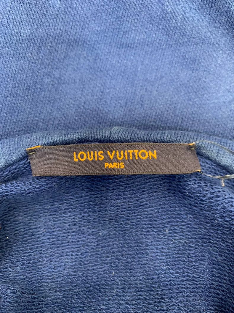 Louis Vuitton Louis Vuitton Blue Tie-Dye Logo Hoodie Size M / US 6-8 / IT 42-44 - 4 Thumbnail