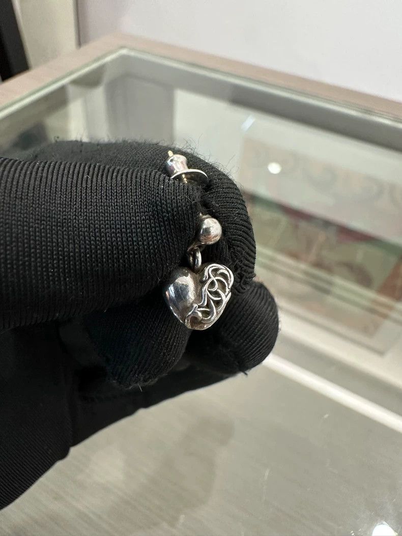 Chrome Hearts Chrome Hearts Silver Heart Vine Earrings Size ONE SIZE - 3 Thumbnail