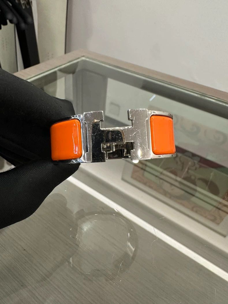 Hermes Hermes Orange Wide H Bracelet PM Size Size ONE SIZE - 4 Thumbnail