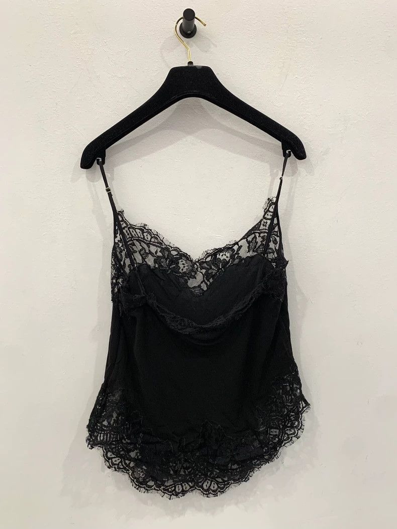 Givenchy Givenchy Black Lace Silk Camisole Top Size XS / US 0-2 / IT 36-38 - 2 Thumbnail