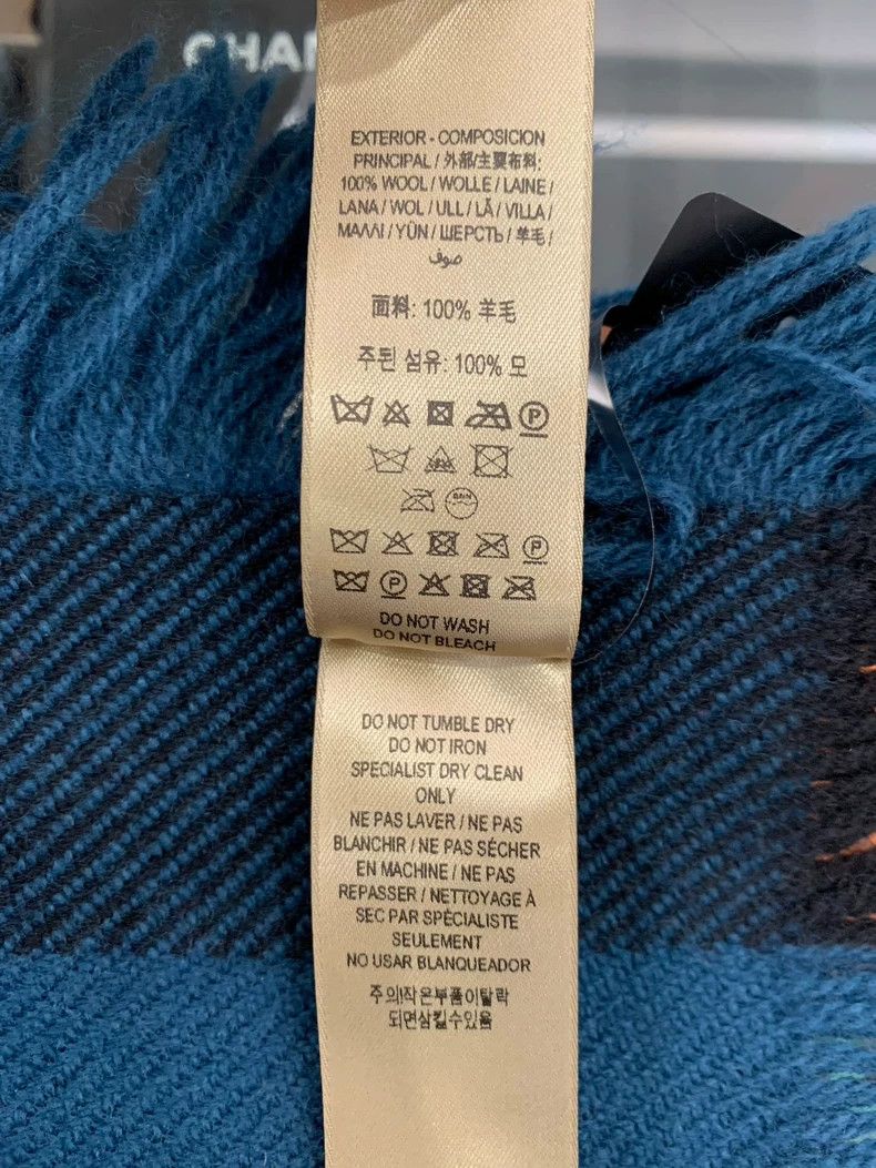 Burberry Burberry Blue Plaid Fringe Wool Scarf Size ONE SIZE - 7 Thumbnail