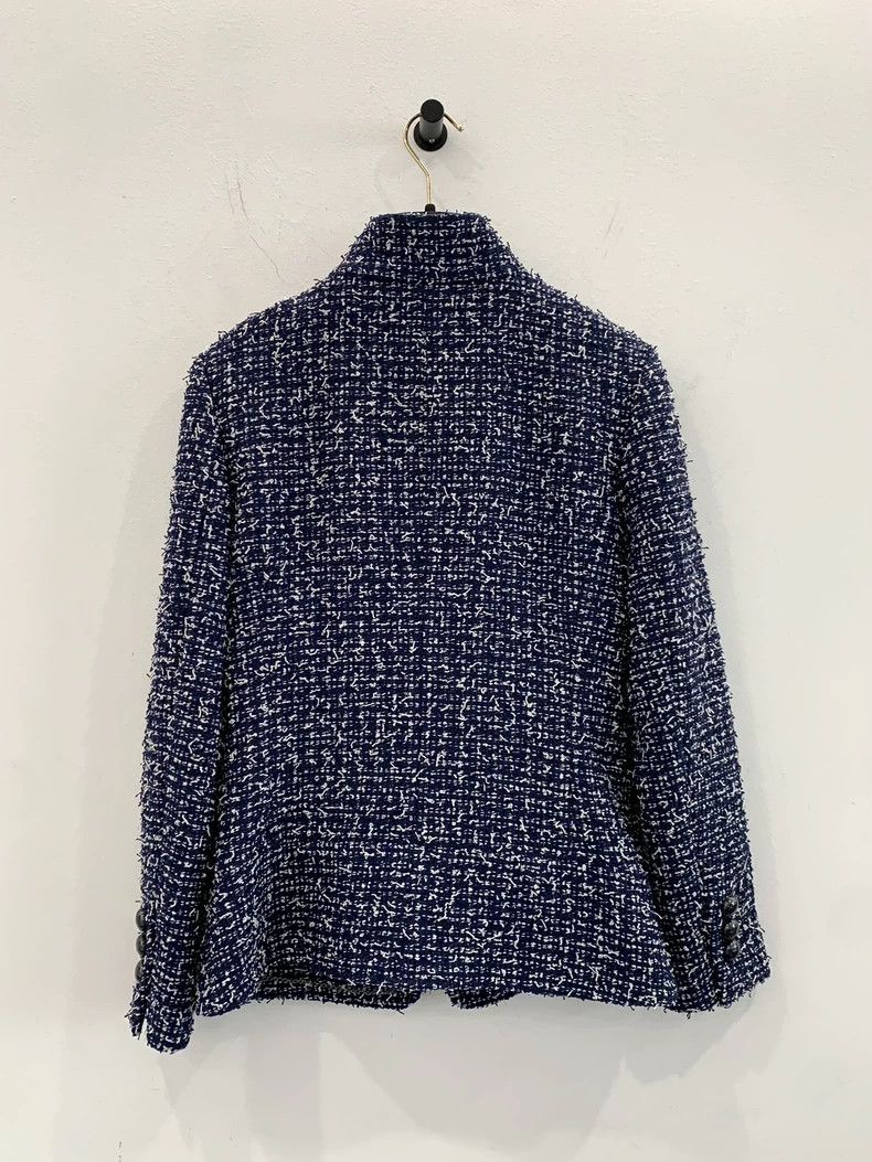 Chanel Chanel Blue Tweed Shimmer Button Women's Jacket Size XS / US 0-2 / IT 36-38 - 2 Thumbnail