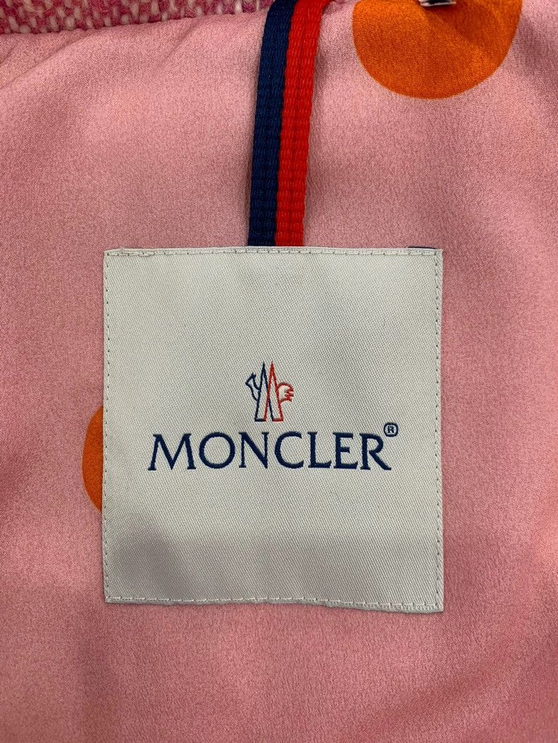 Moncler Moncler Pink Wool Down Jacket With Logo Size XS / US 0-2 / IT 36-38 - 5 Thumbnail