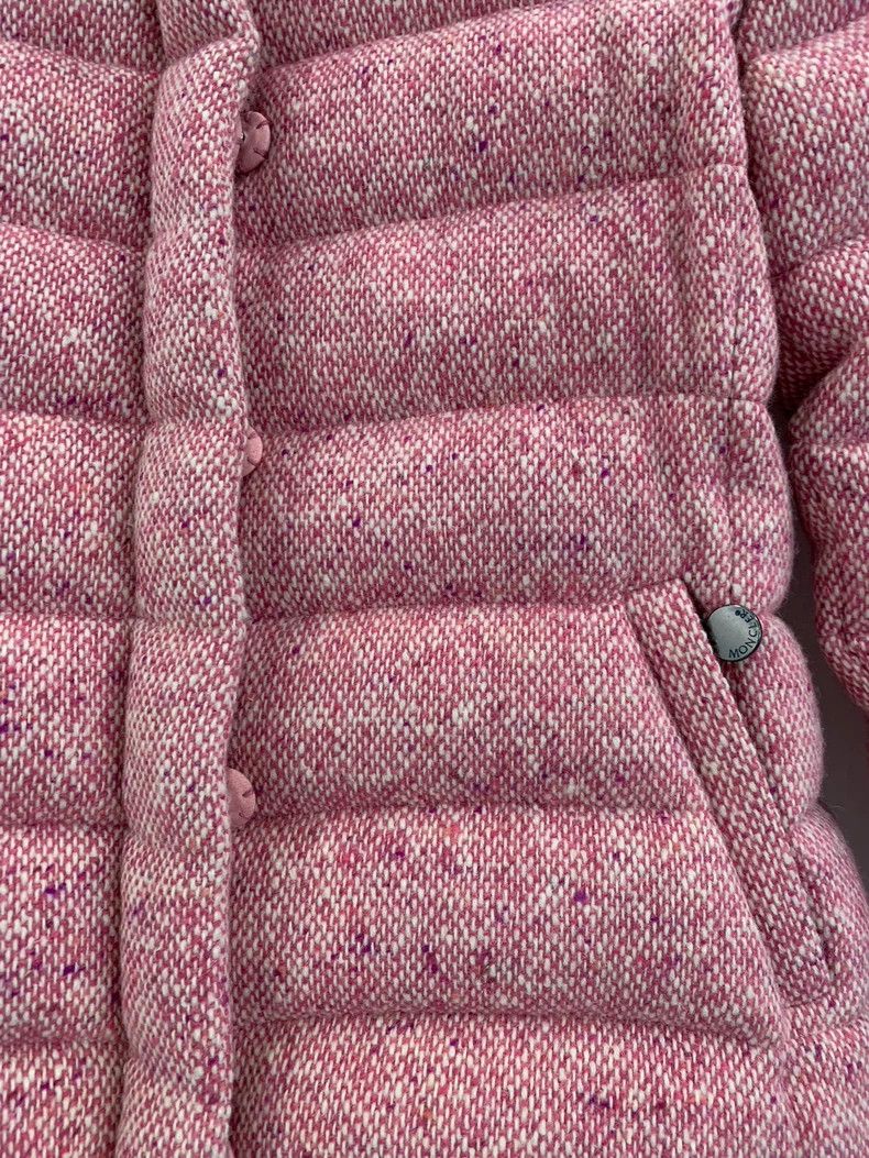 Moncler Moncler Pink Wool Down Jacket With Logo Size XS / US 0-2 / IT 36-38 - 4 Thumbnail