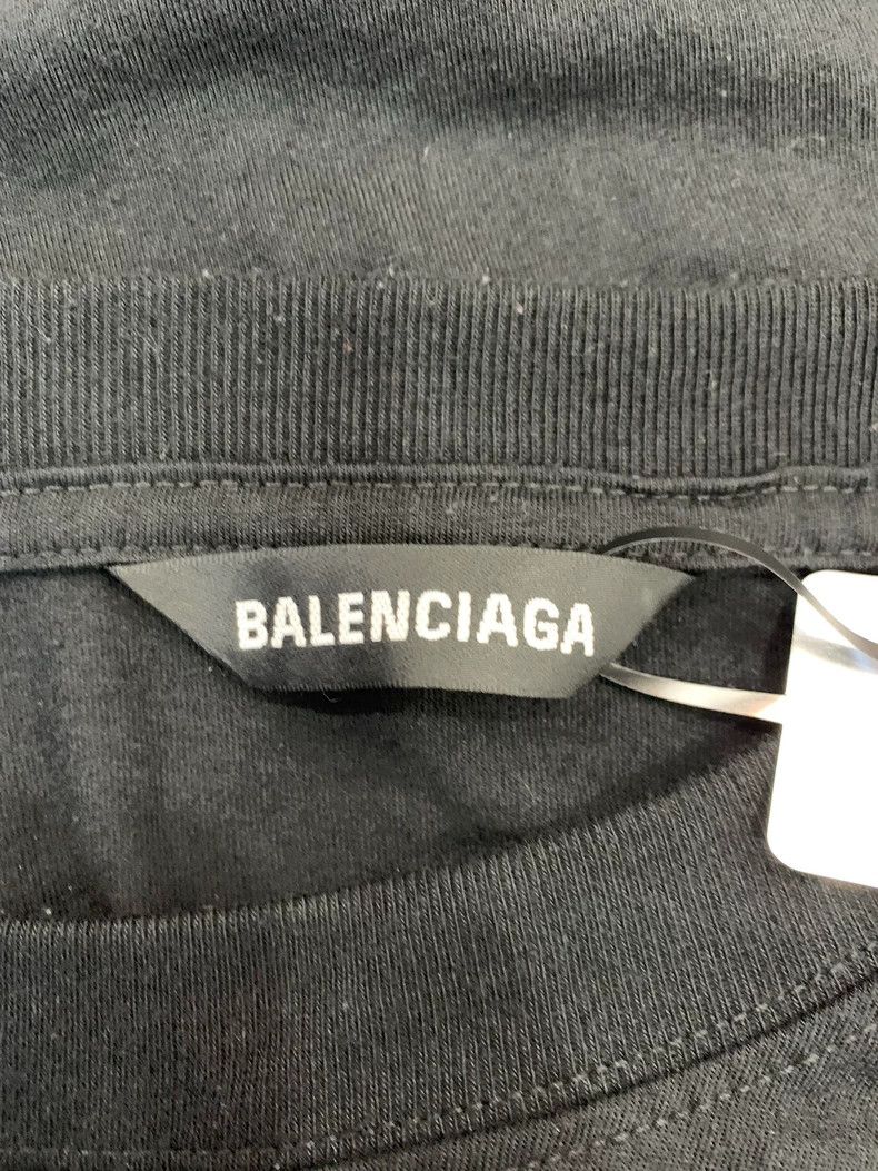 Balenciaga Balenciaga BB Print Black Short Sleeve Tee Size L / US 10 / IT 46 - 4 Thumbnail