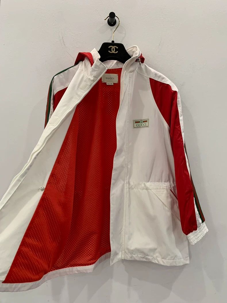 Gucci Gucci Red Green Stripe White Hooded Jacket Size XXS / US 00 / IT 34 - 3 Thumbnail