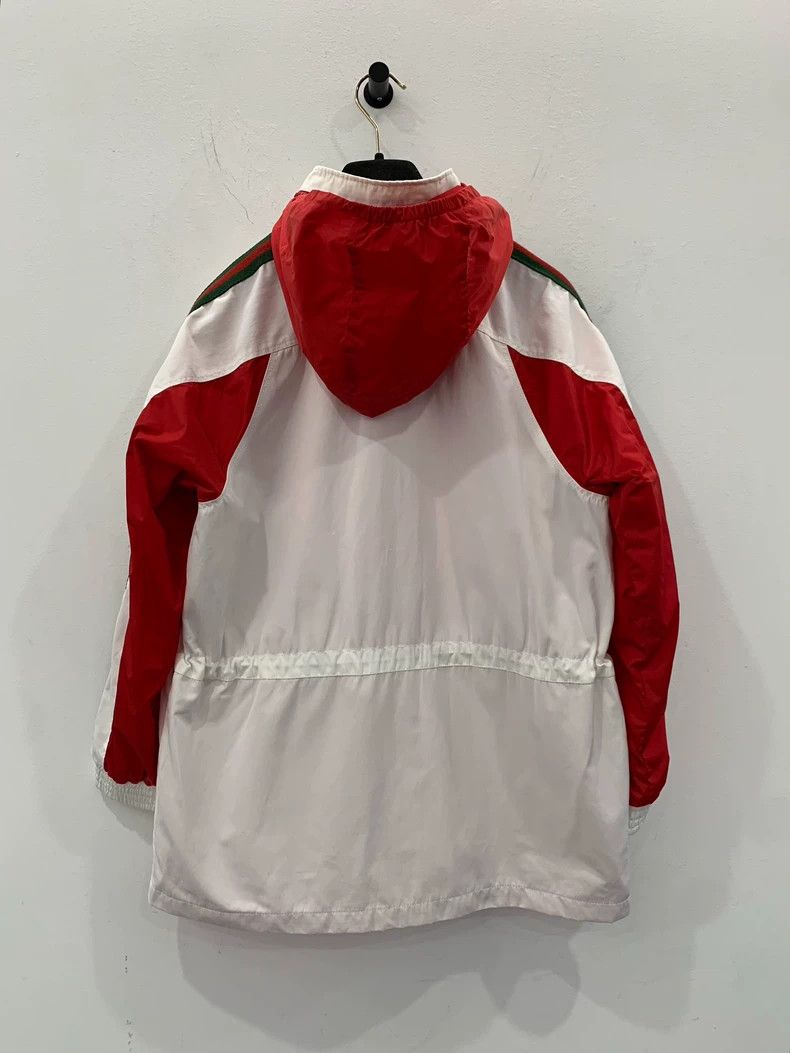 Gucci Gucci Red Green Stripe White Hooded Jacket Size XXS / US 00 / IT 34 - 2 Thumbnail