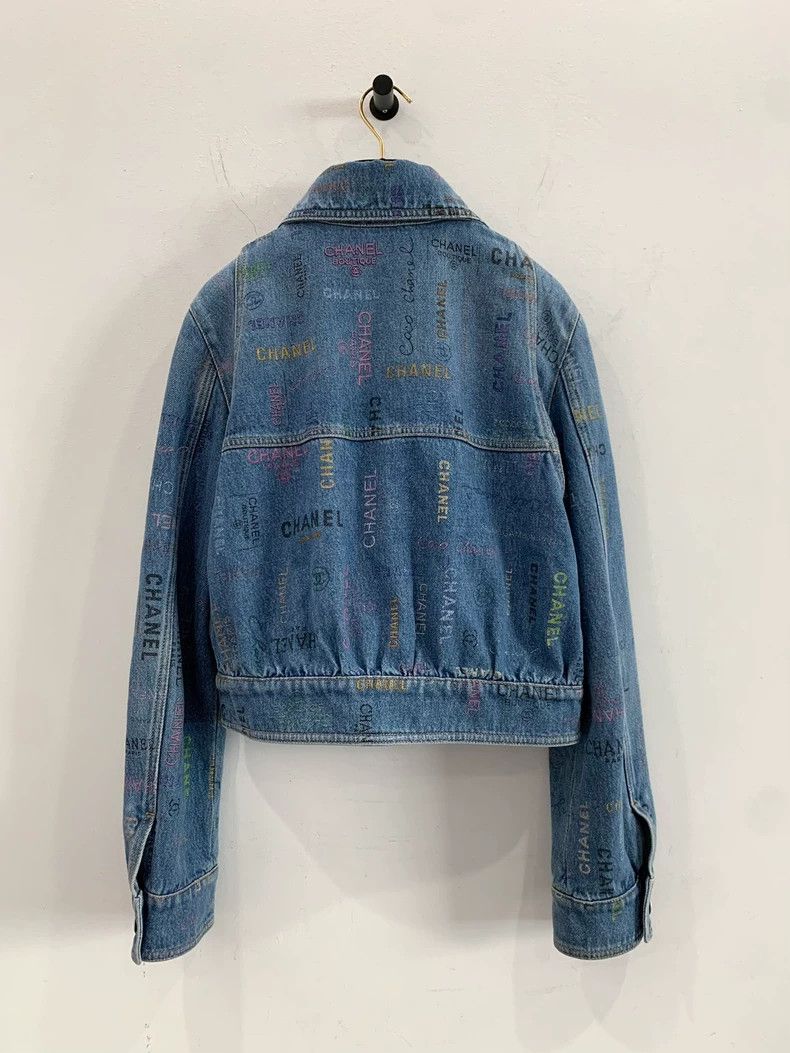 Chanel Chanel Denim Jacket with Colorful Graffiti Size XS / US 0-2 / IT 36-38 - 2 Thumbnail