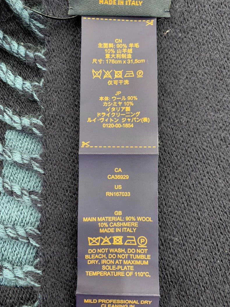 Louis Vuitton Louis Vuitton Graphic Dual Wool Cashmere Scarf Size ONE SIZE - 9 Thumbnail