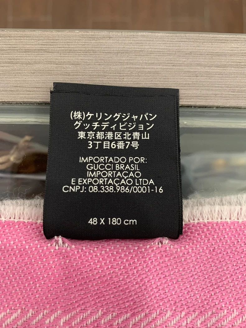 Gucci Gucci Pink Wool Logo Double-Sided Scarf Size ONE SIZE - 9 Thumbnail