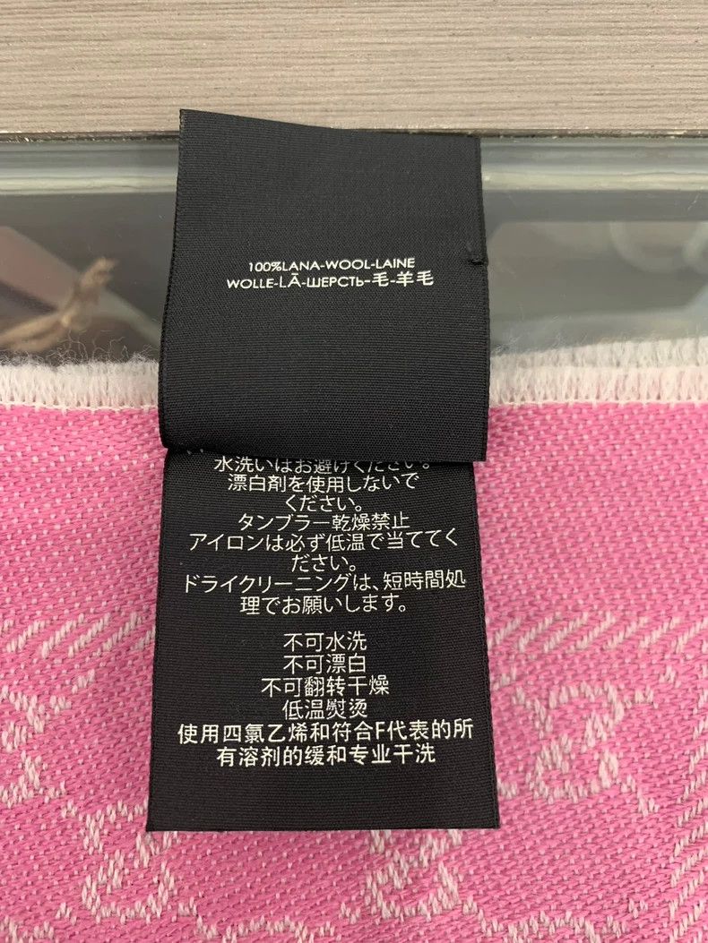 Gucci Gucci Pink Wool Logo Double-Sided Scarf Size ONE SIZE - 8 Thumbnail