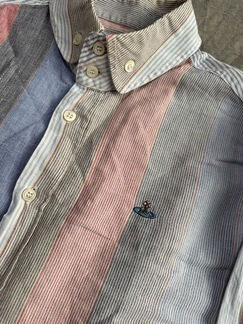 Vivienne Westwood Vivienne Westwood Striped Cotton Linen Shirt - dmc Size M / US 6-8 / IT 42-44 - 2 Thumbnail