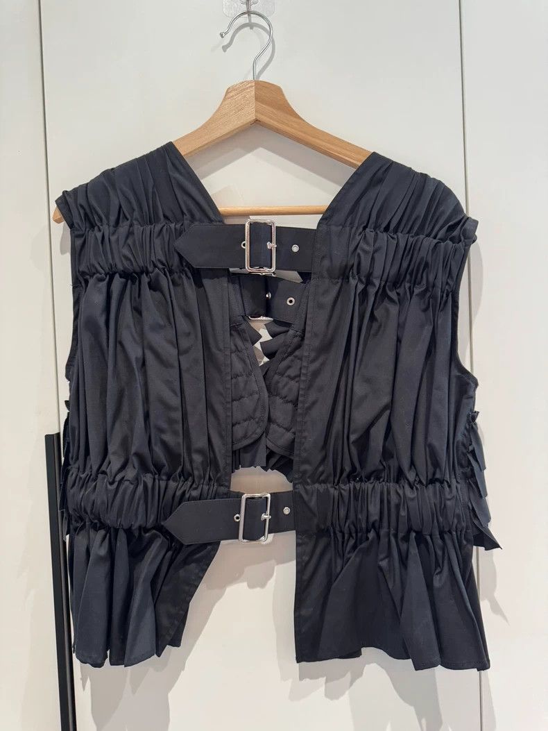 Comme des Garcons CDG Noir Kei Black Ruffled Vest - dmc Size M / US 6-8 / IT 42-44 - 2 Thumbnail