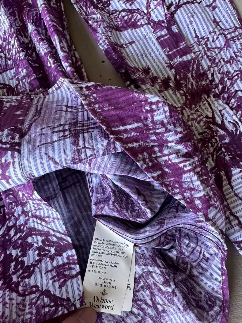 Vivienne Westwood Vivienne Westwood Archive Purple Print Shirt - dmc Size M / US 6-8 / IT 42-44 - 8 Thumbnail