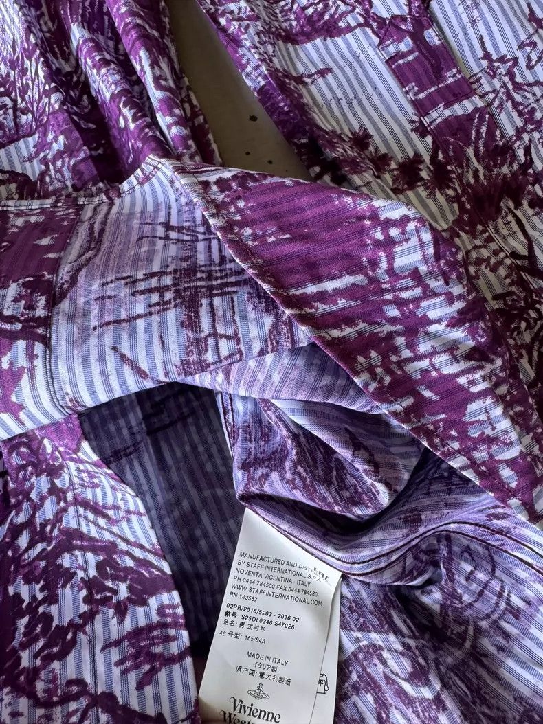 Vivienne Westwood Vivienne Westwood Archive Purple Print Shirt - dmc Size M / US 6-8 / IT 42-44 - 6 Thumbnail