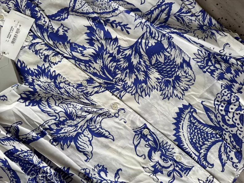 Vivienne Westwood Vivienne Westwood Blue Floral Curved Shirt - dmc Size M / US 6-8 / IT 42-44 - 6 Thumbnail