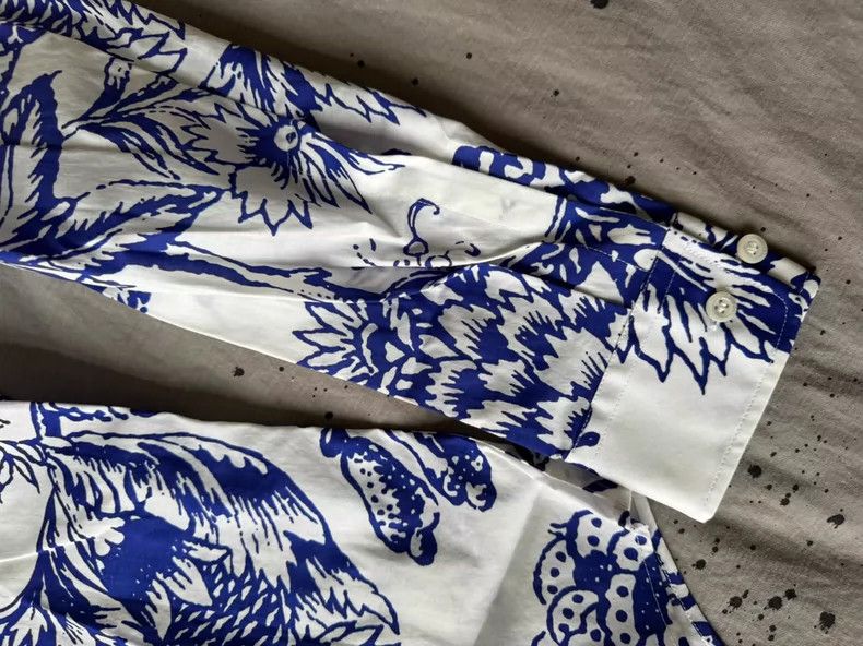 Vivienne Westwood Vivienne Westwood Blue Floral Curved Shirt - dmc Size M / US 6-8 / IT 42-44 - 8 Thumbnail