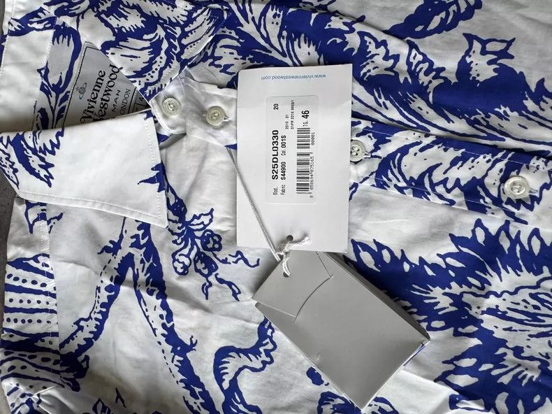 Vivienne Westwood Vivienne Westwood Blue Floral Curved Shirt - dmc Size M / US 6-8 / IT 42-44 - 5 Thumbnail