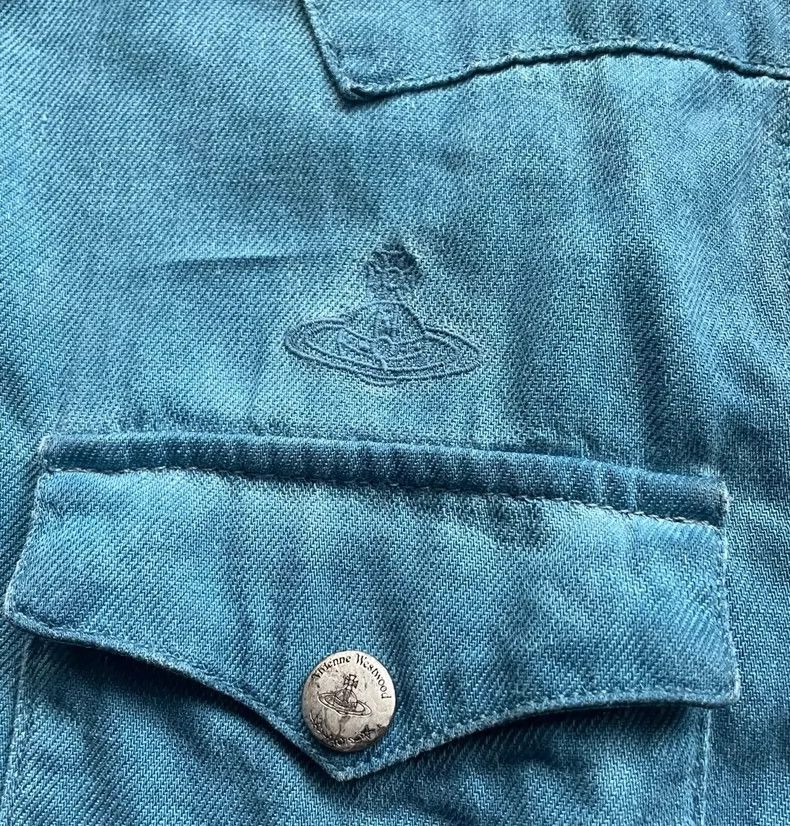 Vivienne Westwood Vivienne Westwood Distressed Denim Shirt - dmc Size M / US 6-8 / IT 42-44 - 3 Thumbnail