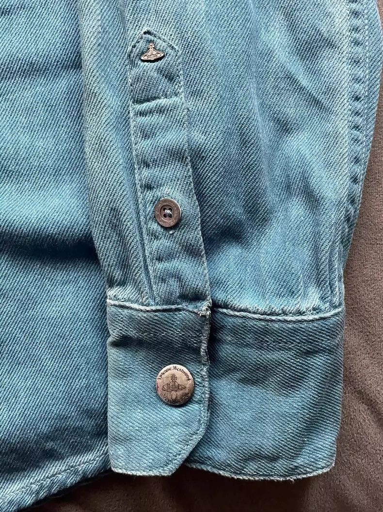 Vivienne Westwood Vivienne Westwood Distressed Denim Shirt - dmc Size M / US 6-8 / IT 42-44 - 4 Thumbnail