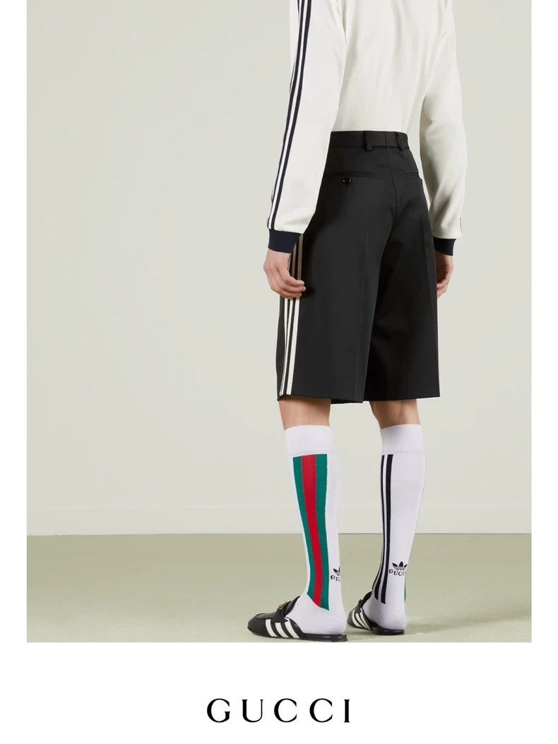 Gucci Gucci x Adidas collaborative straight-leg embroidered sports shorts - dmc Size 28" / US 6 / IT 42 - 9 Thumbnail