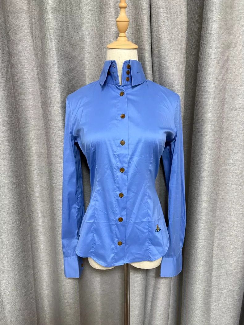 Vivienne Westwood Vivienne Westwood Blue Button-Up Shirt - dmc Size M / US 6-8 / IT 42-44 - 2 Thumbnail
