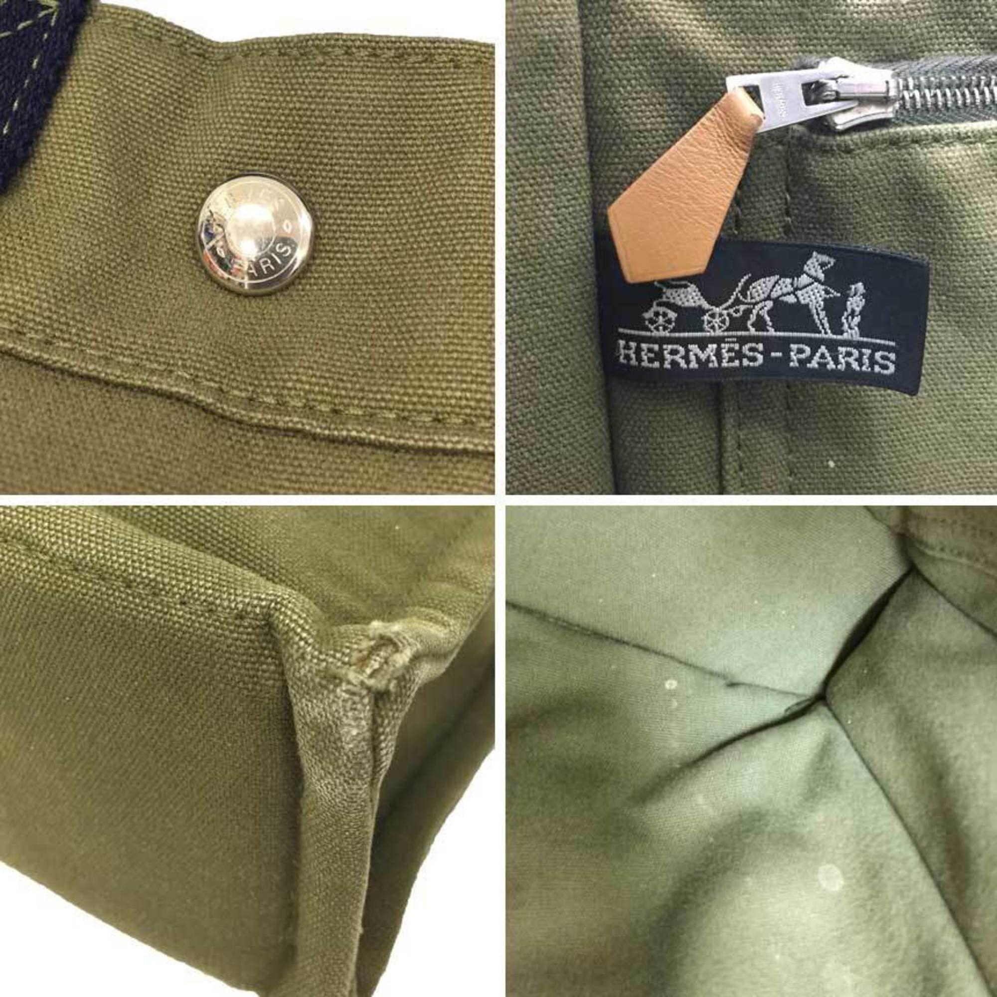 Hermes HERMES Foul Tote PM Bag, Hand Tote, Khaki. Size ONE SIZE - 3 Thumbnail