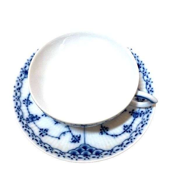 Other Other Royal Copenhagen Blue Fluted Half Lace Teacup Saucer Set Ceramic Other Size ONE SIZE - 5 Thumbnail