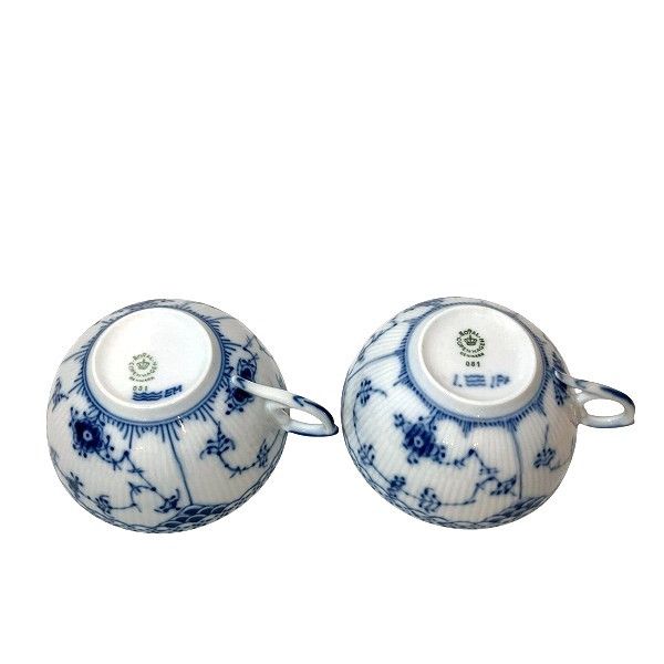 Other Other Royal Copenhagen Blue Fluted Half Lace Teacup Saucer Set Ceramic Other Size ONE SIZE - 6 Thumbnail