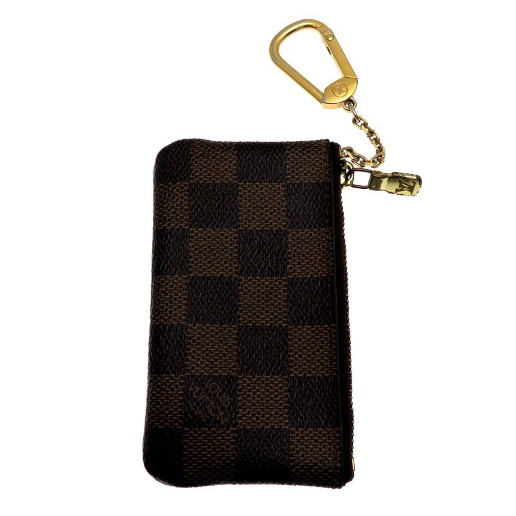 Louis Vuitton Louis Vuitton Damier Pochette Cle Key Case for Men and Women, N62658, Brown Size ONE SIZE - 2 Thumbnail