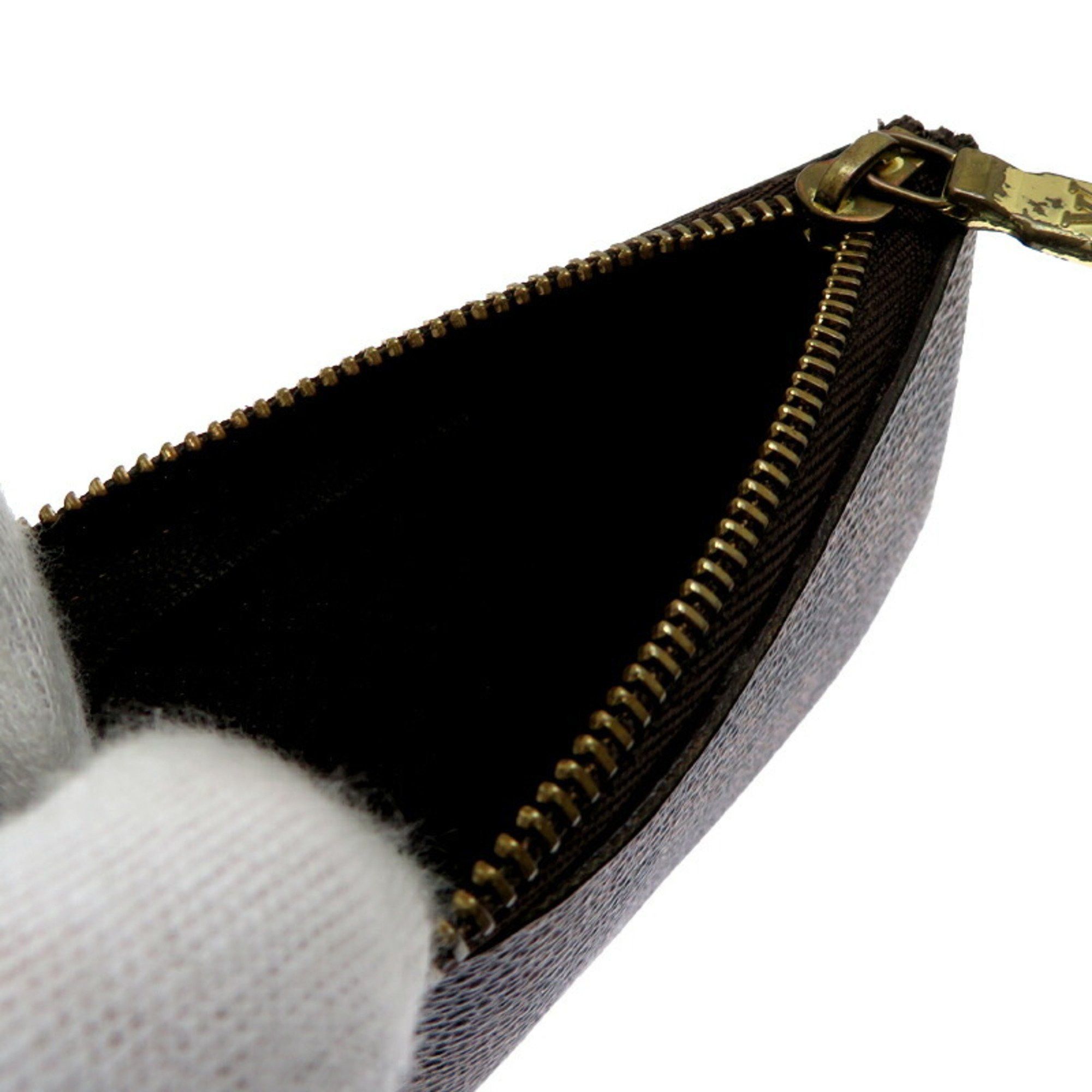 Louis Vuitton Louis Vuitton Damier Pochette Cle Key Case for Men and Women, N62658, Brown Size ONE SIZE - 5 Thumbnail