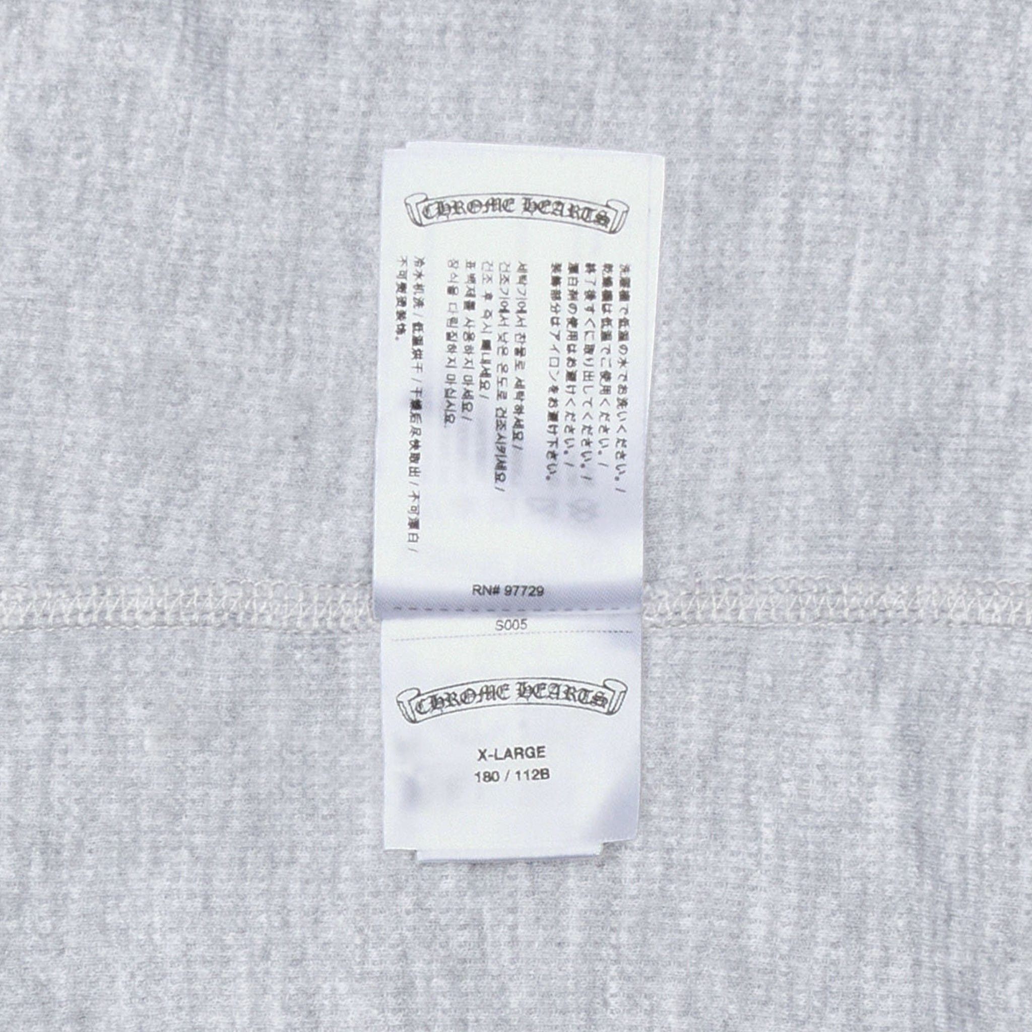 Chrome Hearts Horseshoe Floral Logo Thermal Long Sleeve Shirt Grey Black Size US XXL / EU 58 / 5 - 9 Thumbnail