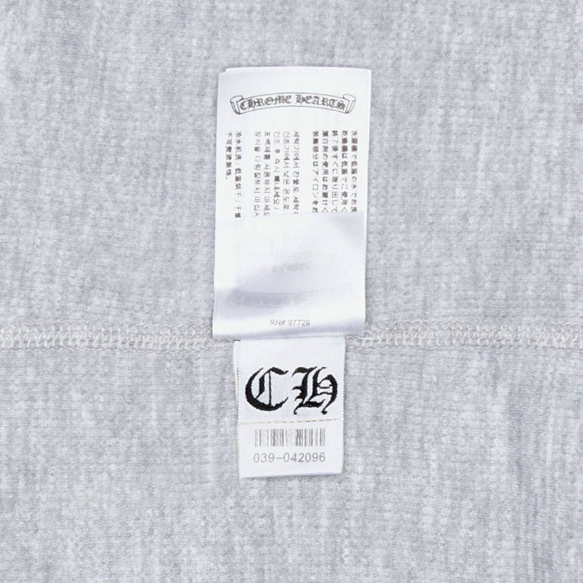 Chrome Hearts Horseshoe Floral Logo Thermal Long Sleeve Shirt Grey Black Size US XXL / EU 58 / 5 - 7 Thumbnail
