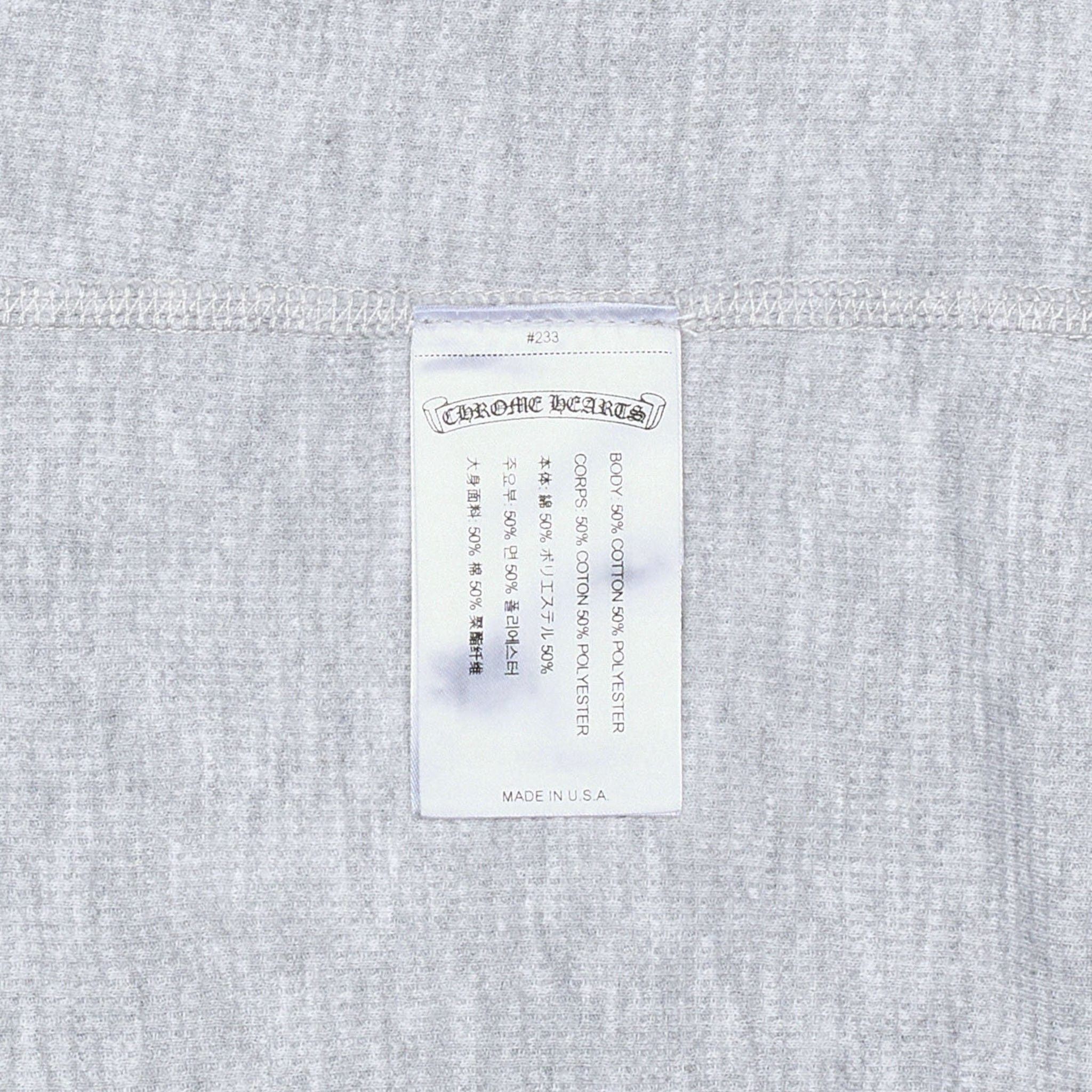 Chrome Hearts Horseshoe Floral Logo Thermal Long Sleeve Shirt Grey Black Size US XXL / EU 58 / 5 - 8 Thumbnail