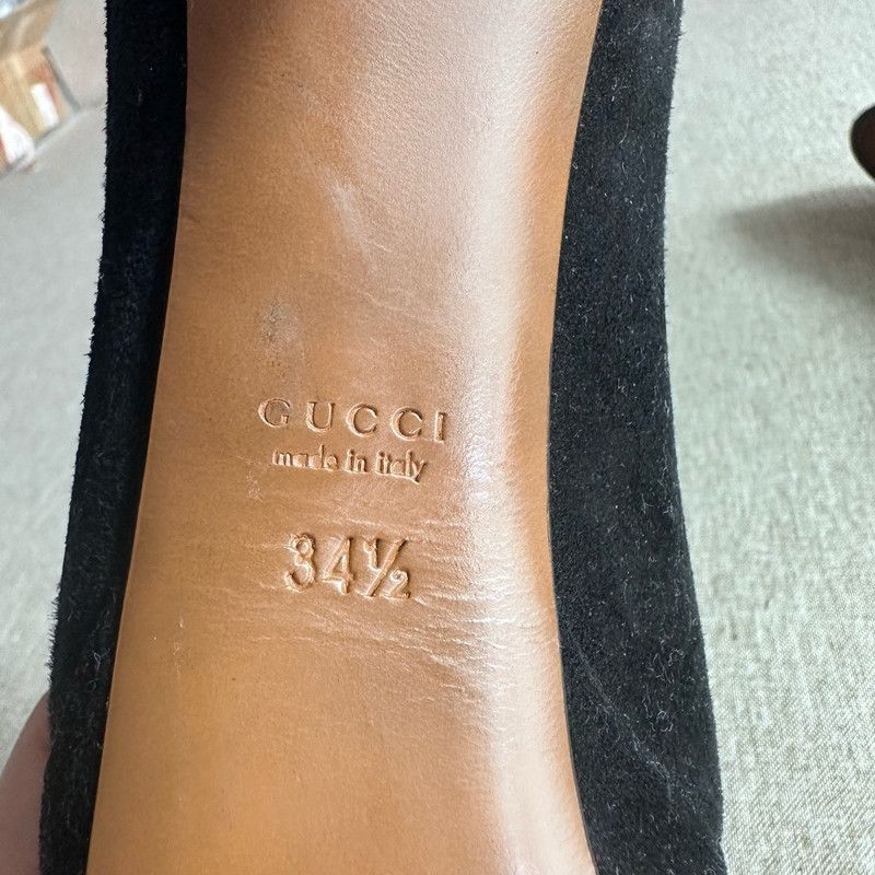 Gucci Gucci Black Peep-Toe High Heels 0079 Size US 5 / EU 37 - 5 Thumbnail