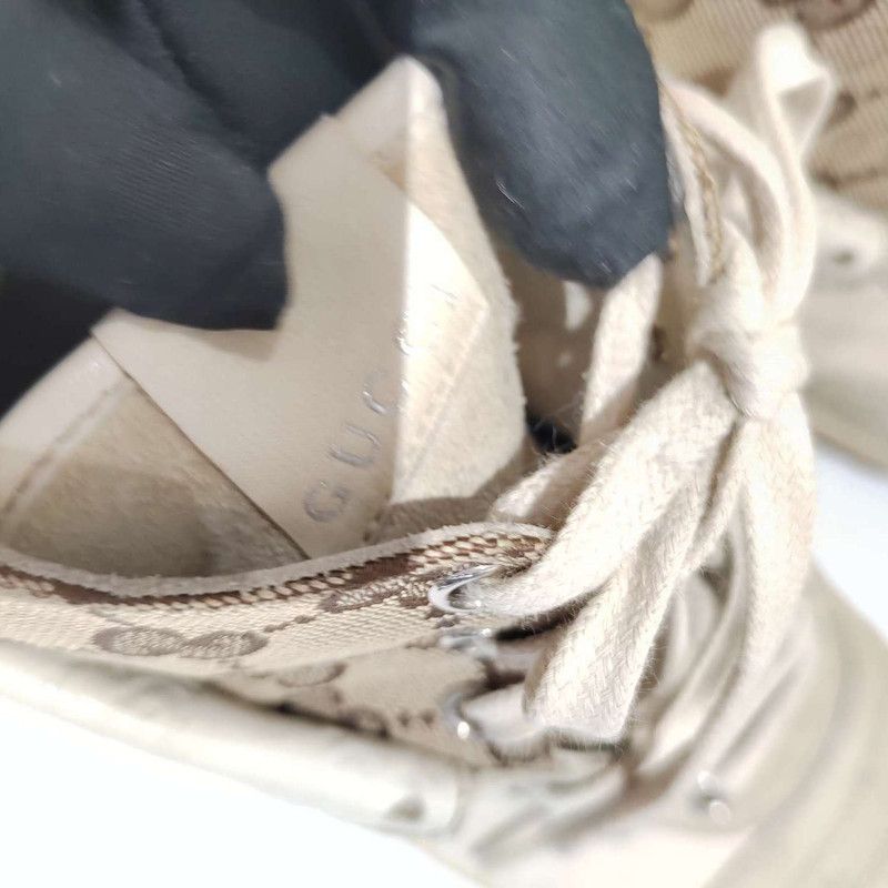 Gucci Gucci Brown High-Top Logo Sneakers for Men and Women 0079 Size US 6.5 / EU 39-40 - 7 Thumbnail