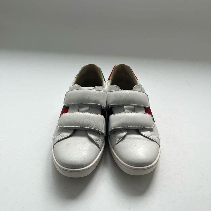 Gucci Gucci Kids White Leather Ace Sneakers 0079 Size US 5 / EU 37 - 3 Thumbnail