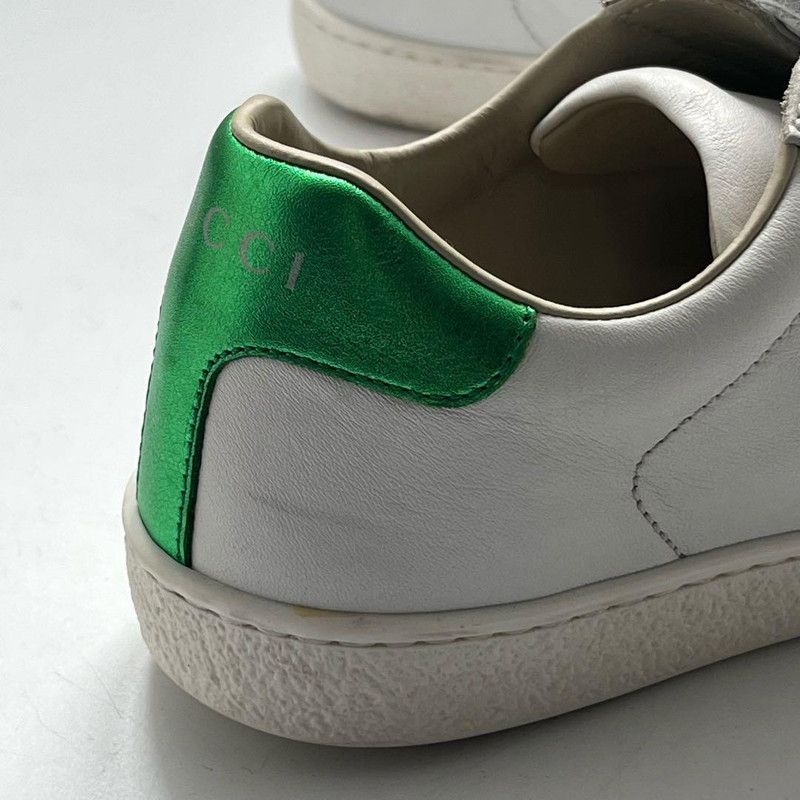 Gucci Gucci Kids White Leather Ace Sneakers 0079 Size US 5 / EU 37 - 8 Thumbnail