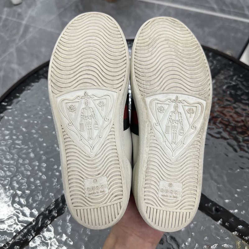 Gucci Gucci Ace Leather Bee Low-Top Sneakers 0079 Size US 5 / EU 37 - 4 Thumbnail