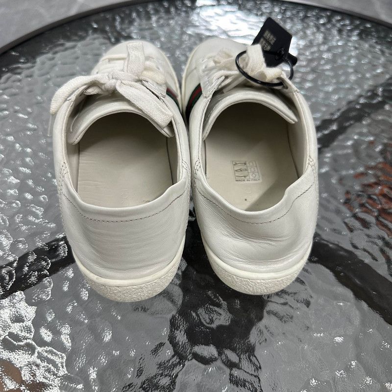Gucci Gucci Ace Leather Bee Low-Top Sneakers 0079 Size US 5 / EU 37 - 3 Thumbnail