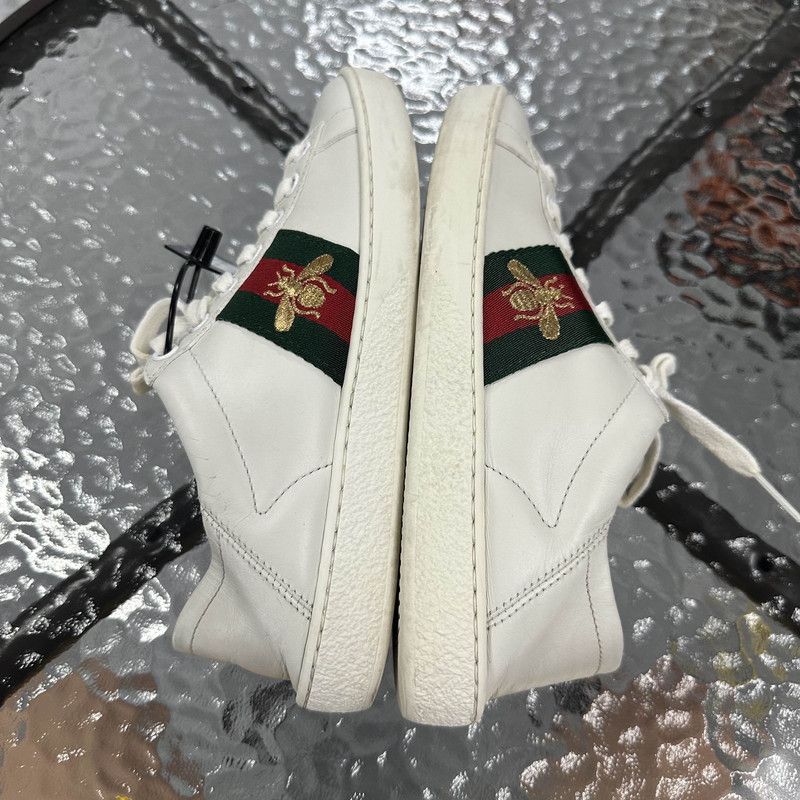 Gucci Gucci Ace Leather Bee Low-Top Sneakers 0079 Size US 5 / EU 37 - 6 Thumbnail