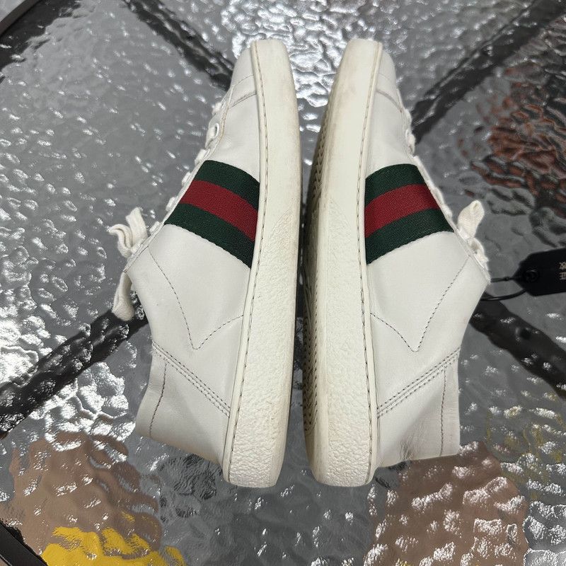 Gucci Gucci Ace Leather Bee Low-Top Sneakers 0079 Size US 5 / EU 37 - 7 Thumbnail