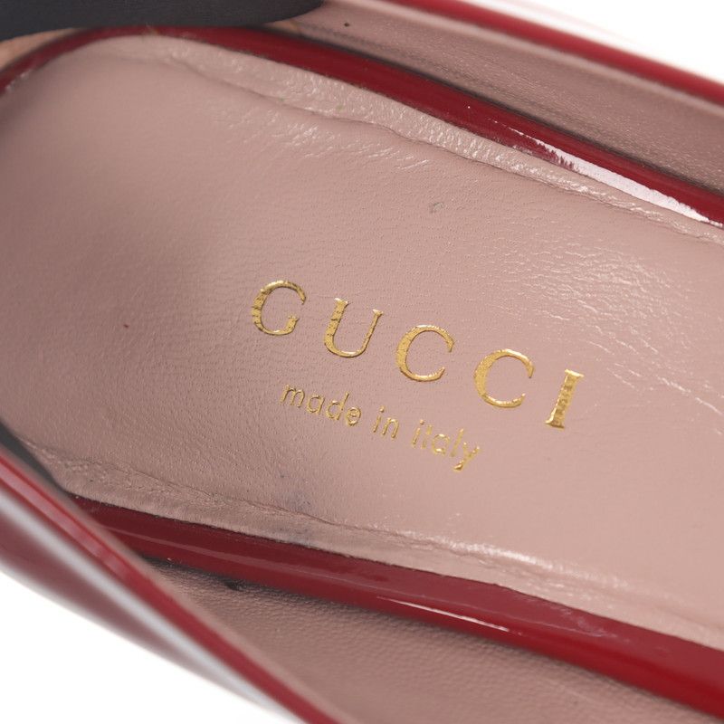 Gucci Gucci Red Peep-Toe Wedge Heels 0079 Size US 5 / IT 35 - 9 Thumbnail